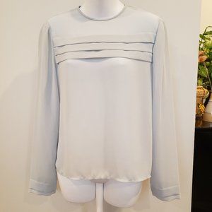 Jack Fuller sheer long sleeve blouse pale sage